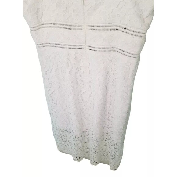 Anthropologie BHLDN Dress Alessa White Lace Overlay Wedding Bridal Women's 16 - Picture 5 of 14